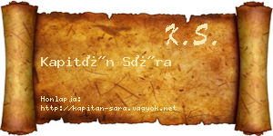 Kapitán Sára névjegykártya